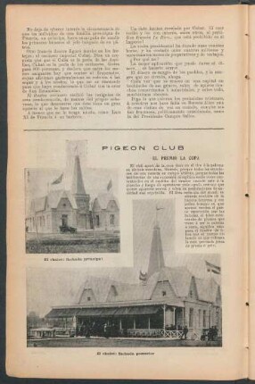 Pigeon Club : El premio la Copa