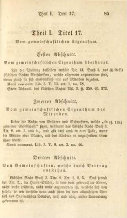 Titel 17. Vom gemeinschaftlichen Eigenthum