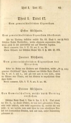 Titel 17. Vom gemeinschaftlichen Eigenthum