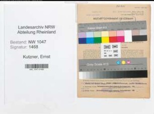 Entnazifizierung Ernst Kutzner , geb. 10.12.1902 (Apotheker)