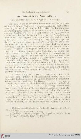 16: Die Periodizität der Solarisation