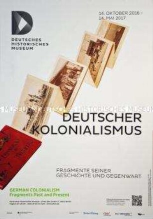 Plakat des DHM zur Ausstellung "Deutscher Kolonialismus. Fragmente seiner Geschichte und Gegenwart" (Motiv: Postkartenleporello)