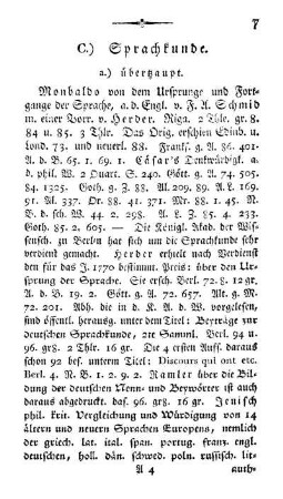 C. Sprachkunde.