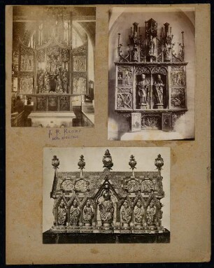 Herrgottskirche, Creglingen; Münster, Heilsbronn; Elisabethkirche, Marburg: Marienaltar (Creglingen), Peter- u- Pauls-Altar (Heilsbronn), Elisabethschrein (Marburg)