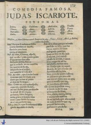 Comedia Famosa, Judas Iscariote.