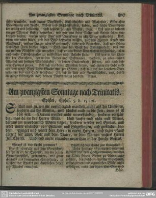 Am zwanzigsten Sonntage nach Trinitatis. Epistel, Ephes. 5. v. 15-21