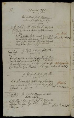 Von LandKarten Händler Zimmermann in Hannover (d. 25 Sept. 1797.) erkauft. - Ein Geschenck des Hhrn HofR. Blumenbach´s - Von Buchdruker Barmeyer als Druk-Artikel erhalten.