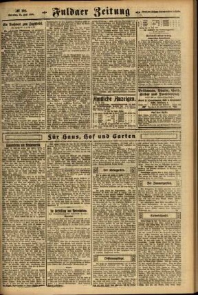 Zweite Ausgabe vom Sonntag, den 22. Juli 1923.