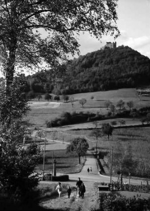 Geroldseck: Burg Geroldseck mit Berg; von Süden