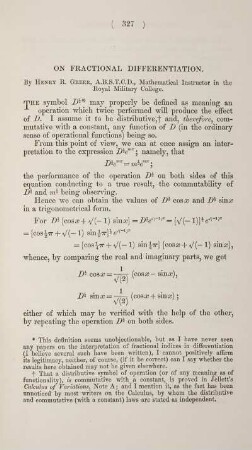 On fractional differentiation.