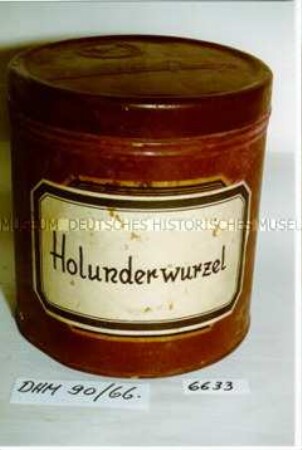 Dose (leer) für "Holunderwurzel"