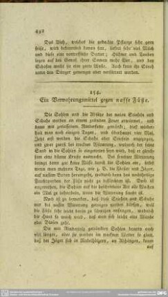 154. Ein Verwahrungsmittel gegen nasse Füße