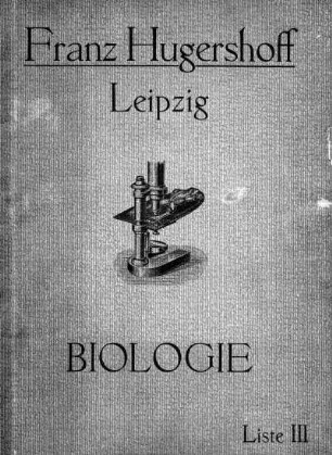 Illustrierte Preisliste III über Biologische Apparate