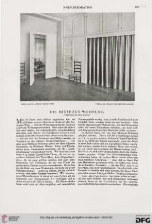 37.1926: Die Miethaus-Wohnung : Forderungen der Neuzeit