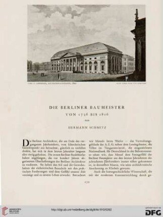 Die Berliner Baumeister von 1736 bis 1806