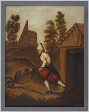 Gemälde "Karrenläufer" aus dem Zyklus "Bergleute in Uniform" (Nr. 4)