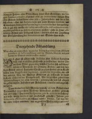 Dreyzehende Abhandlung.