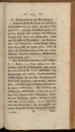 V. Neuenburg und Valangin.
