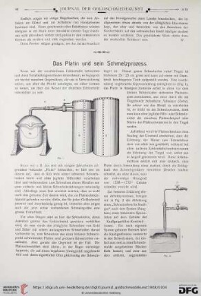 Das Platin und sein Schmelzprozess