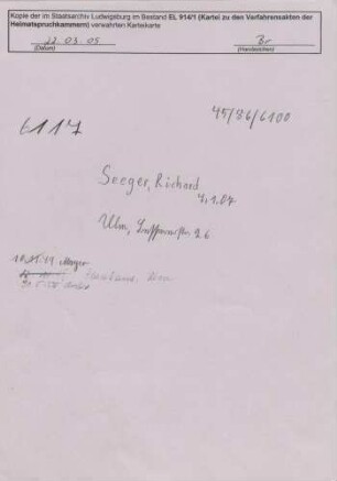 Seeger, Richard