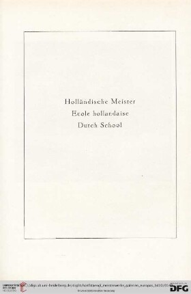 Holländische Meister