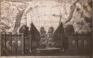 Gartentheater mit chinoisierenden Kulissen
