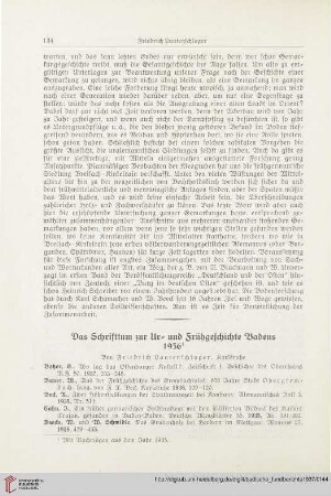 13: Das Schrifttum zur Ur- und Frühgeschichte Badens 1936
