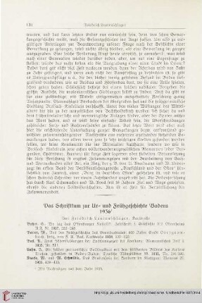 13: Das Schrifttum zur Ur- und Frühgeschichte Badens 1936