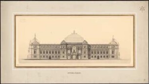 Reichstag, Berlin Zweiter Wettbewerb: Ansicht von der Sommerstraße