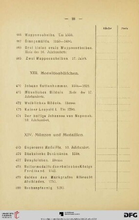 XIII. Medaillonbildchen (Nr. 470-474)