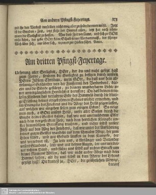 Am dritten Pfingst-Feyertage