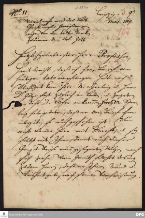 Brief von Heinrich Julius Elers an August Hermann Francke.