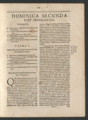 Dominica Secunda Post Pentecosten.
