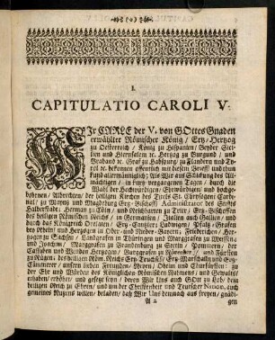 3-10, I. Capitulatio Caroli V.