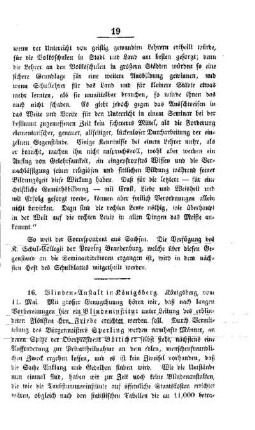Blinden-Anstalt in Königsberg