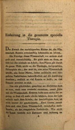 Die specielle Therapie, 1. Die acuten Krankheiten ; 1