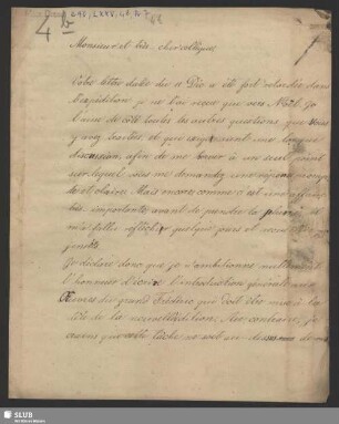4b(7): Briefentwurf Schlegels an A. Boeckh; dat. Bonn, 12.01.1843.