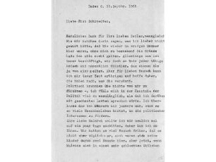 Brief Clara Schumanns an Alwine Schroedter