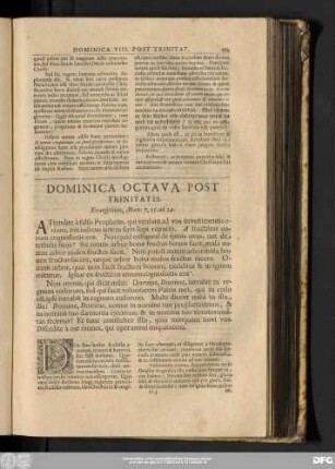 Dominica Octava Post Trinitatis. Evangelium, Marc. 7, 15. ad 24.