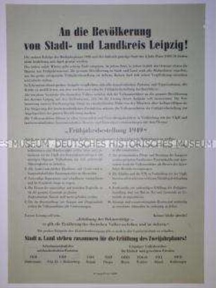 Maueranschlag mit einem Aufruf zur Frühjahrsbestellung 1949