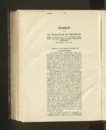 I. Tätigkeit in den einzelnen Schutzgebieten.