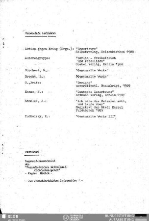 Verwendete Literatur