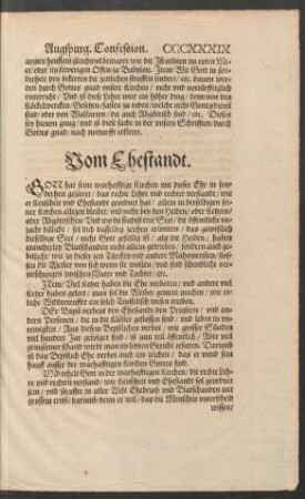 Vom Ehestandt.