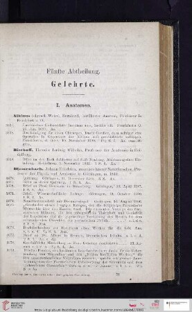 I. Anatomen (Nr. 3667 - 3717)