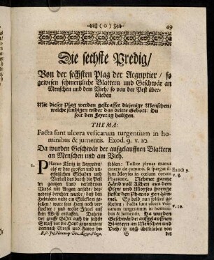 49-58, Die sechste Predig