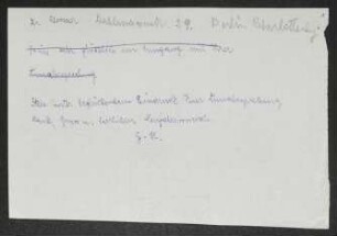 Brief von Gerhart Hauptmann an Arthur Eloesser, geschrieben von Minna Liebig
