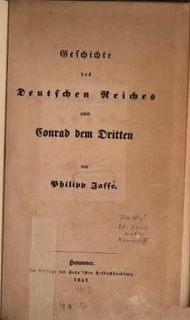 Geschichte des deutschen Reiches unter Conrad dem Dritten