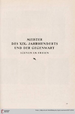 Meister des XIX. Jahrhunderts und der Gegenwart. Szenen im Freien