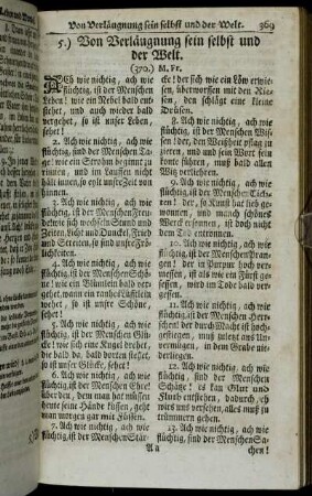 5.) Von der Verläugnung sein selbst und der Welt