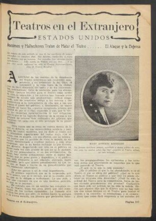 Teatros en el extranjero: Estados únidos